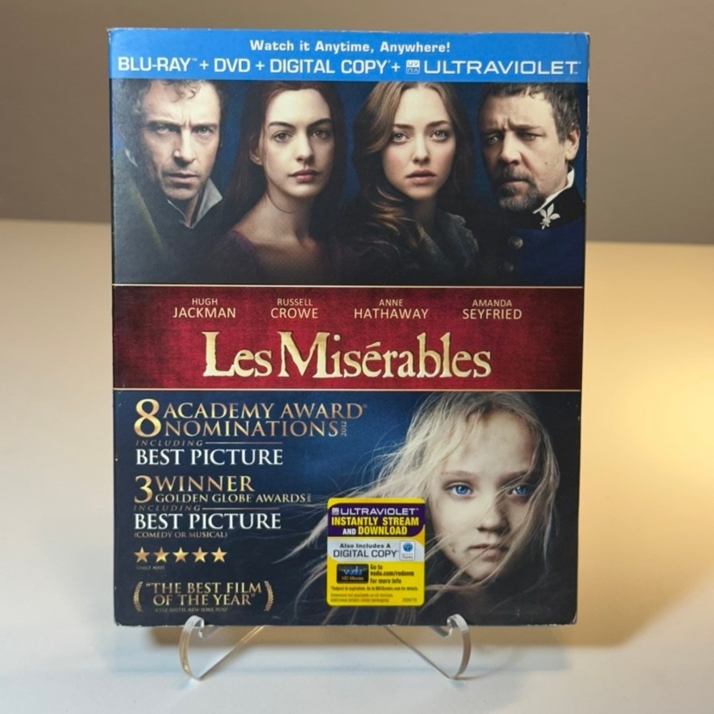 Les‎ Miserables Blu ray DVD Digital Copy Ultraviolet Movie Musical